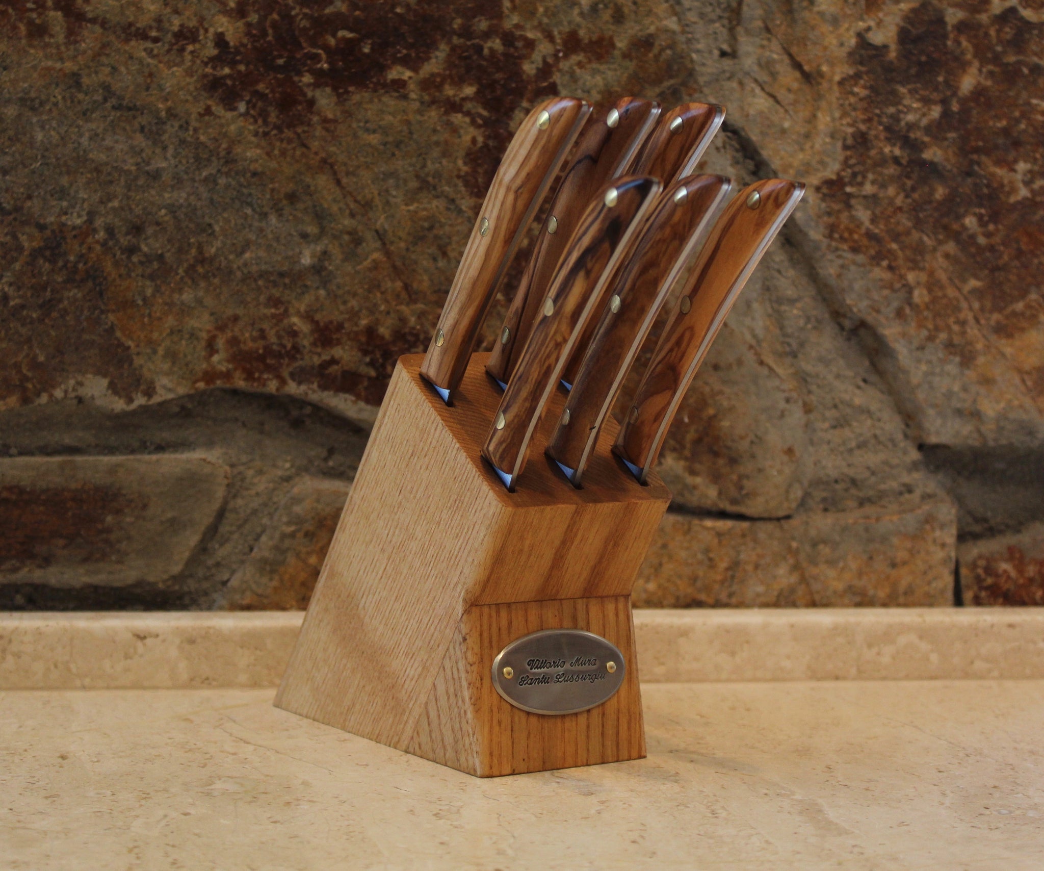 Set coltelli da cucina in legno d'olivo – Vittorio Mura & Figli